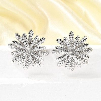 Серьги-гвоздики в виде цветка из латуни EJEW-H171-02A-P-1