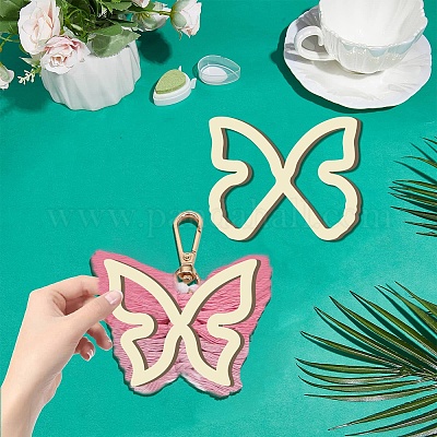 6 шт. 3 стильных деревянных кольца-кольца макраме для изготовления поделок DIY-WH0545-002-1