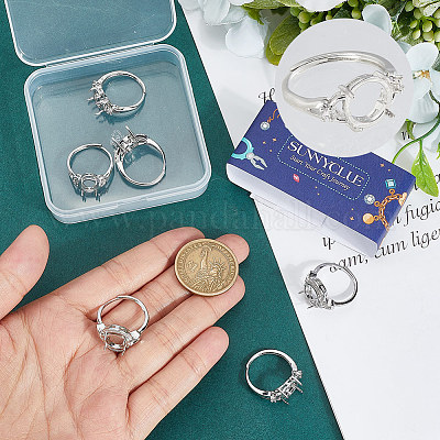 4 шт. 4 стиля регулируемых латунных колец&nbsp;KK-SC0006-99-1