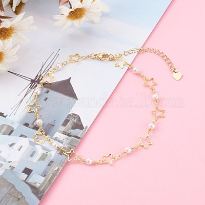 Латунные браслеты в форме звёздочки AJEW-AN00419-1