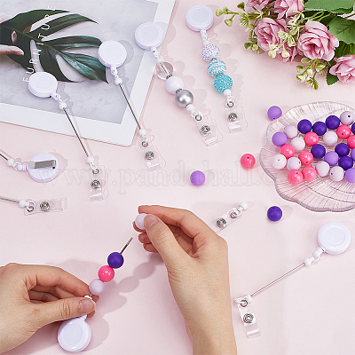 10 шт. непрозрачная пластиковая выдвижная и пришиваемая катушка для значков AJEW-SC0003-09-1