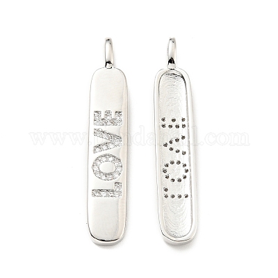 Латунные микропаве прозрачные подвески с фианитом KK-G416-08P-1