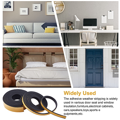 4 рулон 2 стилей резиновый самоклеящийся пенный уплотнитель epdm FIND-GA0001-97-1