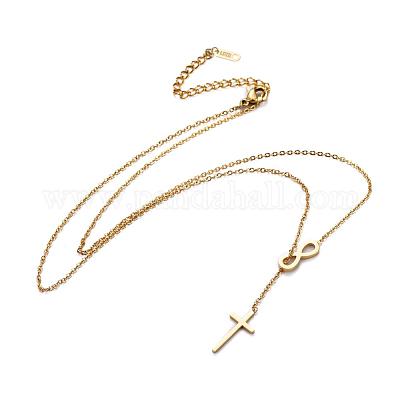 304 нержавеющая сталь кабельные цепи лариаты ожерелья NJEW-F267-17G-1