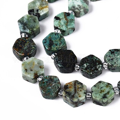 Бусы натуральная африканская бирюза (яшма) G-P534-A26-02-1