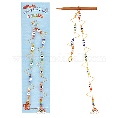 Треугольное кольцо вязание ряда встречных цепочек HJEW-PH01722-1