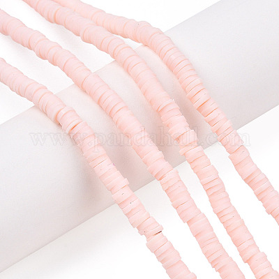 Плоские круглые бусинки распорки ручной полимерной глины X-CLAY-R067-4.0mm-27-1