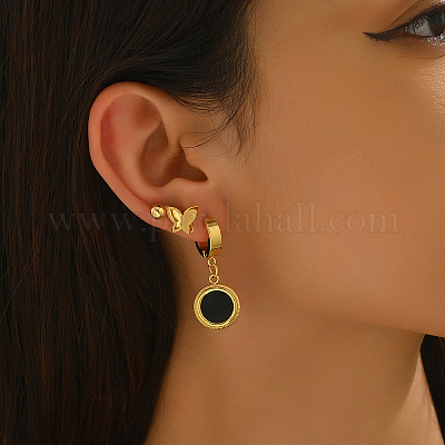 3 пара серег-гвоздиков и сережек-колец из нержавеющей стали YE7662-1