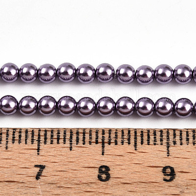 Выпечка из окрашенного перламутрового стекла жемчужные бусинки HY-N002-3mm-A14-1