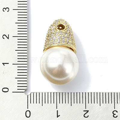 Стойка покрытие латунь проложить прозрачные бусины кубического циркония KK-M282-38G-1