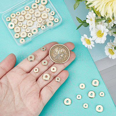 60шт 3 стильные латунные бусины KK-BBC0003-56G-1