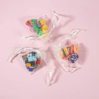 Подарочные пакеты из органзы 100шт с шнурком&nbsp;OP-NB0001-09-1