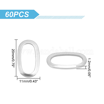 60 шт. овальные соединительные кольца из нержавеющей стали 304 STAS-UN0041-32-1