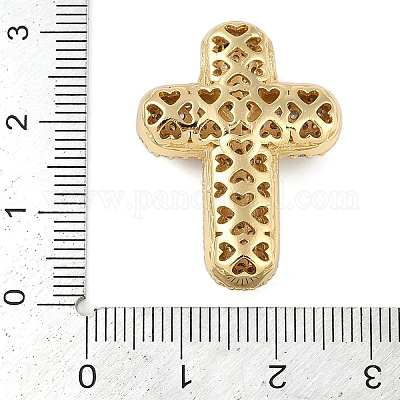 Латунные микропаве из прозрачного кубического циркония KK-S392-01G-1