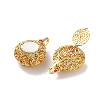 Стойка покрытие латунь rd кубический цирконий бусины клетка подвески&nbsp;LS-KK-K362-10G-1