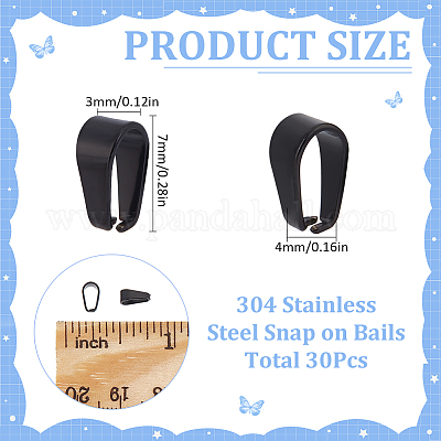 30 шт. защелкивающиеся дужки из нержавеющей стали 304 STAS-SC0007-70E-1