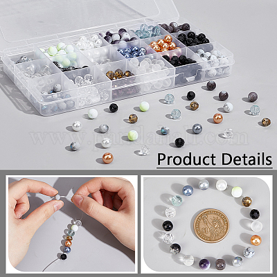 540 шт. 18 вида стеклянных бусин EGLA-WR0001-03-1