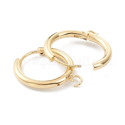 201 фурнитура для сережек-колец Huggie Hoop из нержавеющей стали STAS-P283-01F-G-1