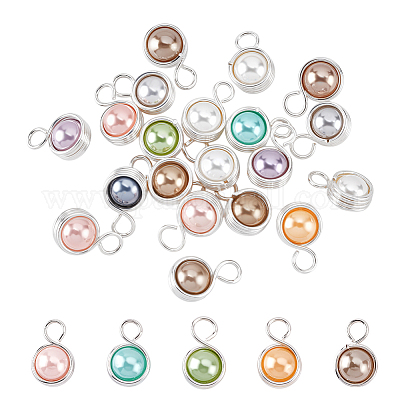 20 шт. подвески из круглой медной проволоки с ракушками и жемчугом PALLOY-PHE00006-1