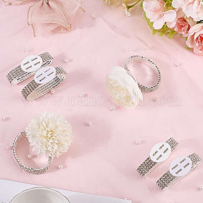 Пластиковые и стразы эластичные браслеты AJEW-WH20064-05-1