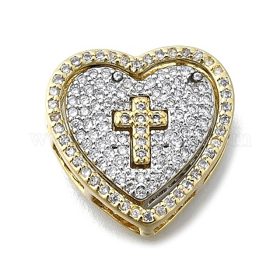 Комплект подвесок из латуни с микропаве из кубического циркония KK-V010-08GP-02-1