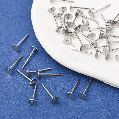 Фурнитура для сережек-гвоздиков из нержавеющей стали марки 304 STAS-S028-24-1