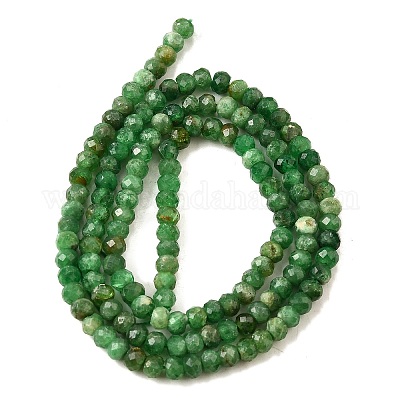 Естественный зеленый гранат бисер нитей G-G259-A02-3x4mm-1