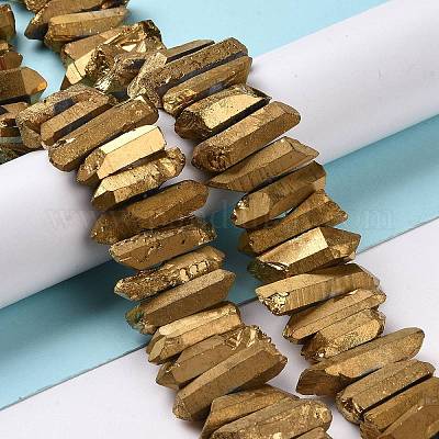 Натуральный кристалл кварца точки бусины нити G-K181-B15-1