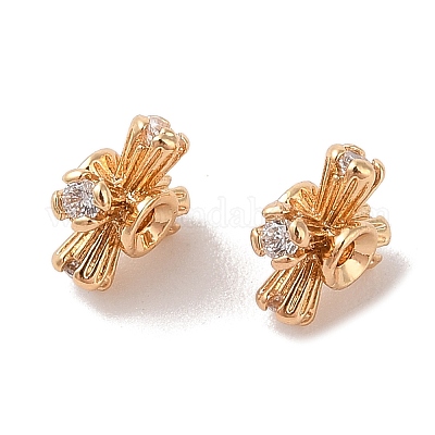 Латунные микропаве из прозрачного кубического циркония KK-B100-052G-1