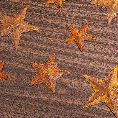 40 шт. 3 стиля звездные ржавые железные большие подвески&nbsp;IFIN-GF0001-13C-1