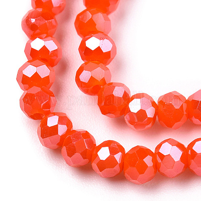 Chapelets de perles en verre électroplaqué&nbsp;EGLA-A034-P2mm-A27-1