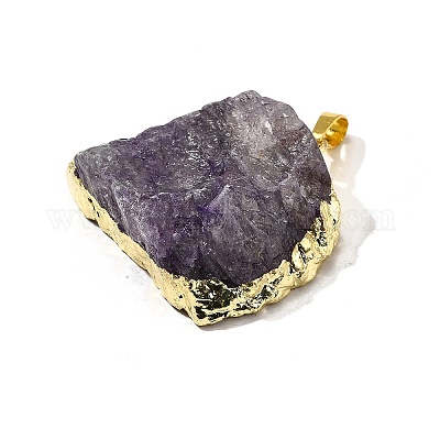 Подвески из необработанного натурального окрашенного кварца G-G895-05LG-10-1