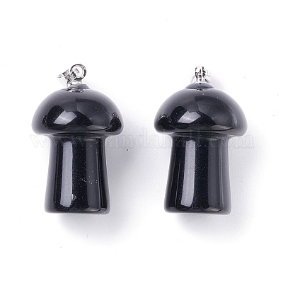 Природные подвески обсидиана G-M380-B07-P-1