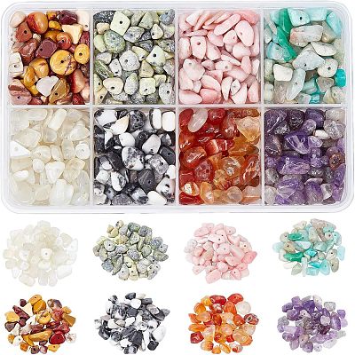 Натуральные бусины из драгоценных камней 160 г 8 стиля G-NB0002-53B-1