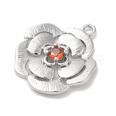 Латунь стекло кулоны KK-Z073-15P-03-1