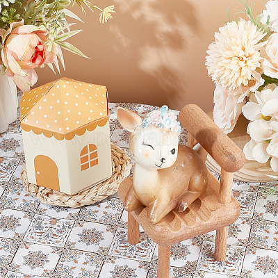 Прямоугольный пол из искусственной кожи для аксессуаров кукольного домика DIY-WH0430-755A-1