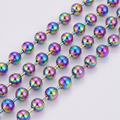 Шариковые цепи из нержавеющей стали 304 с вакуумным покрытием pvd CHS-F009-01H-M-1