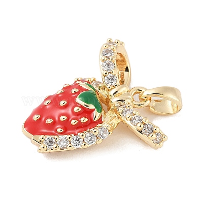 Латунные микропроволочные кубические циркониевые подвески из эмали KK-M326-05A-G-1