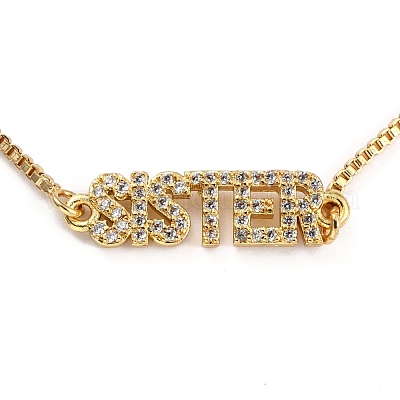 Регулируемые браслеты-слайдеры с прозрачным кубическим цирконием из латуни с микропаве BJEW-L652-14G-1