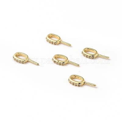 Покрытие стойки латунь микро паве прозрачный кубический цирконий колышек поручни KK-H431-58G-1