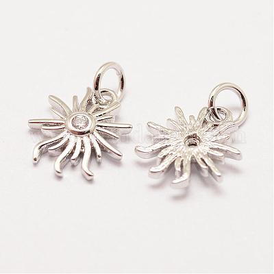 Латунь микро проложит класс Aaa кубического циркония подвески ZIRC-G090-21-NR-1