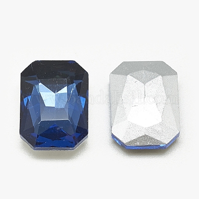 Заостренные заднее стекло горный хрусталь кабошоны RGLA-T079-10x14mm-13-1