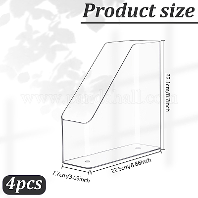 4 Stück transparente Aktenordnerhalter aus Kunststoff&nbsp;AJEW-GA0009-49-1