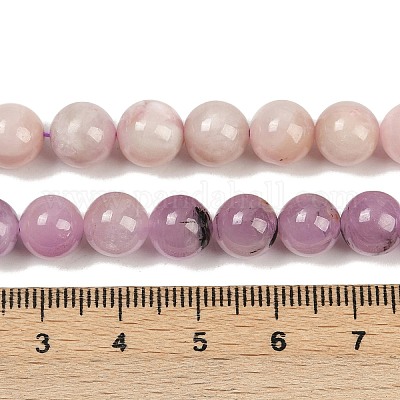 Природные кунцит бисер нитей G-L478-11-8mm-01-1