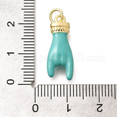 Подвески из латуни с эмалью в стойку KK-L225-028G-06-1