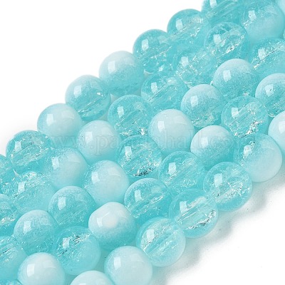 Стеклянные бусины кракле GLAA-U001-8mm-08-1