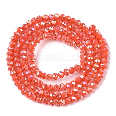 Стеклянные бусины с гальваническим покрытием  EGLA-A044-P2mm-B21-1