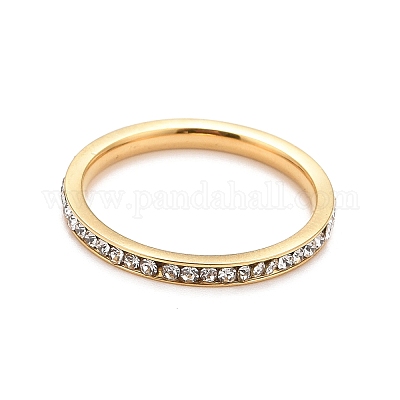 Кольца со стразами из нержавеющей стали 304 STAS-D178-02G-01-1