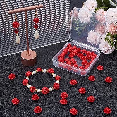 80 шт. 2 вида бусин киновари&nbsp;FIND-SC0014-39-1