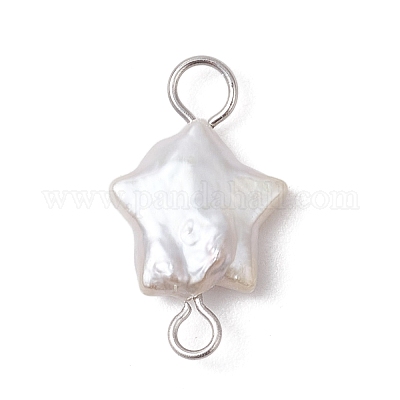 Подвески-коннекторы из натурального жемчуга Кеши PALLOY-JF04241-01-1